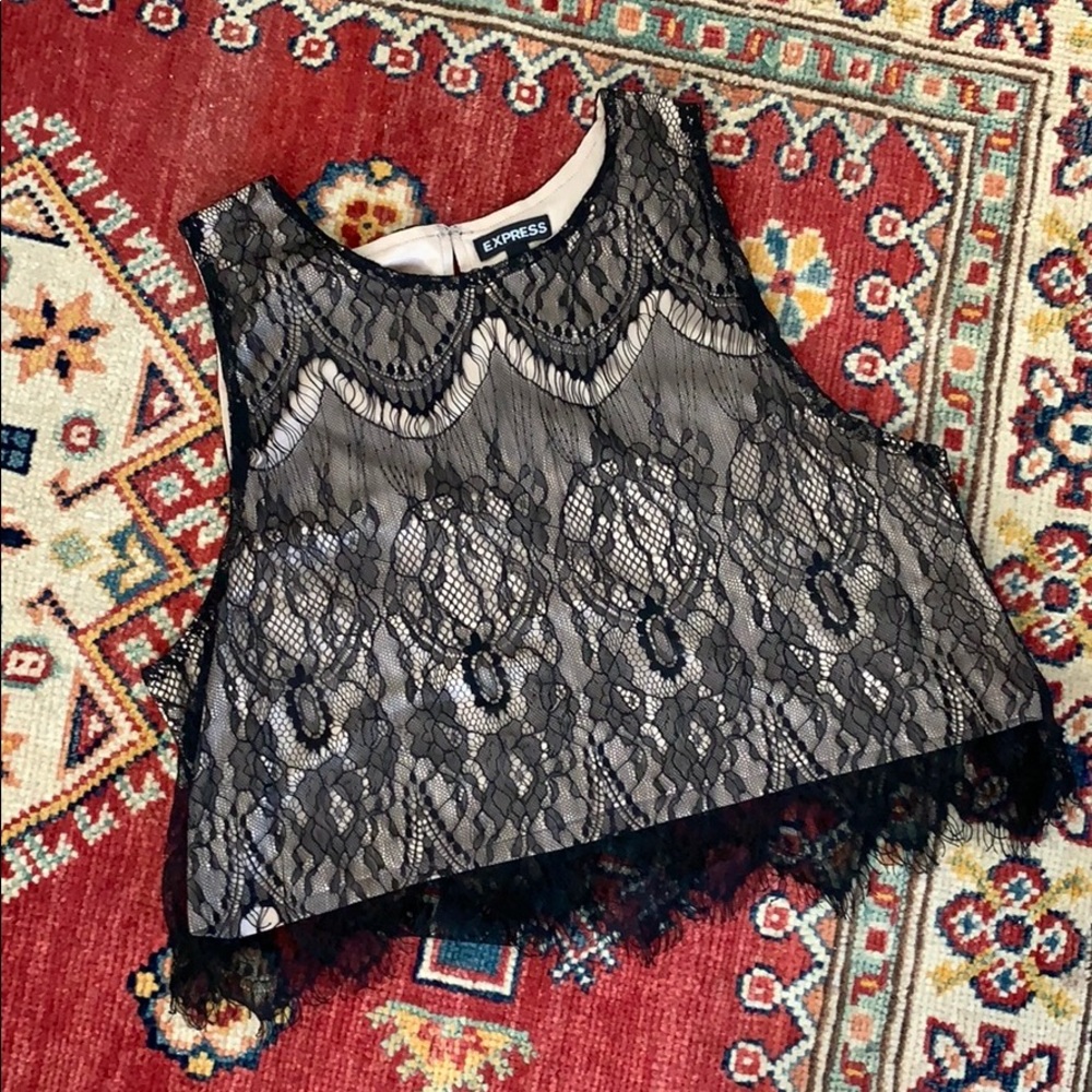 Express Size Medium Lace Tank Top